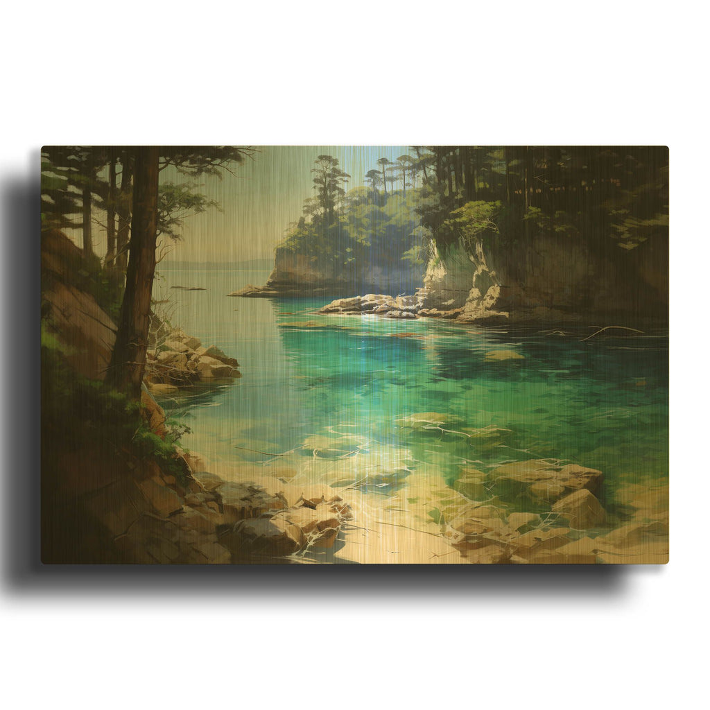 'Clear Water' By r3darch0n Gold Metal Wall Art