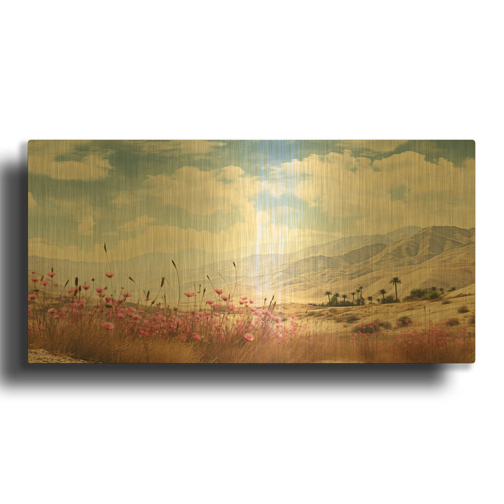 'Clouds Over Mountains' By r3darch0n Gold Metal Wall Art