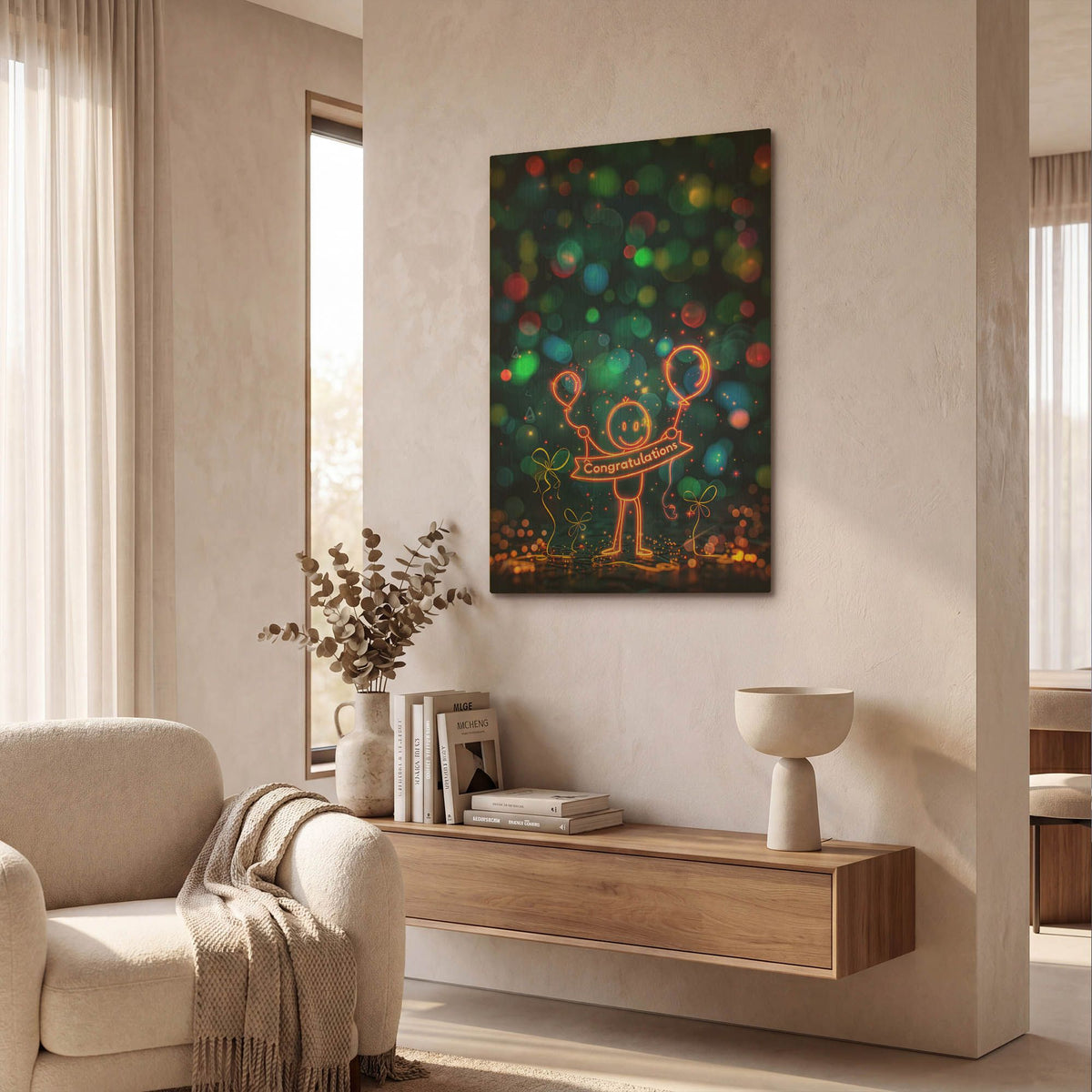 'Congratulations' By r3darch0n Gold Metal Wall Art