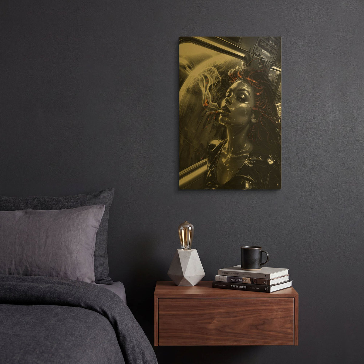 'Cosmic Voyage' By r3darch0n Gold Metal Wall Art