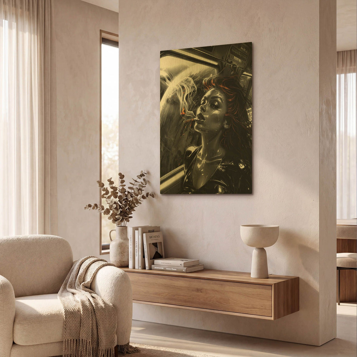 'Cosmic Voyage' By r3darch0n Gold Metal Wall Art