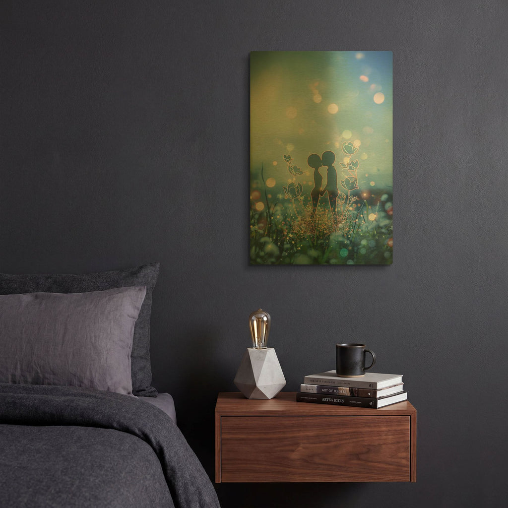'Couple' By r3darch0n Gold Metal Wall Art