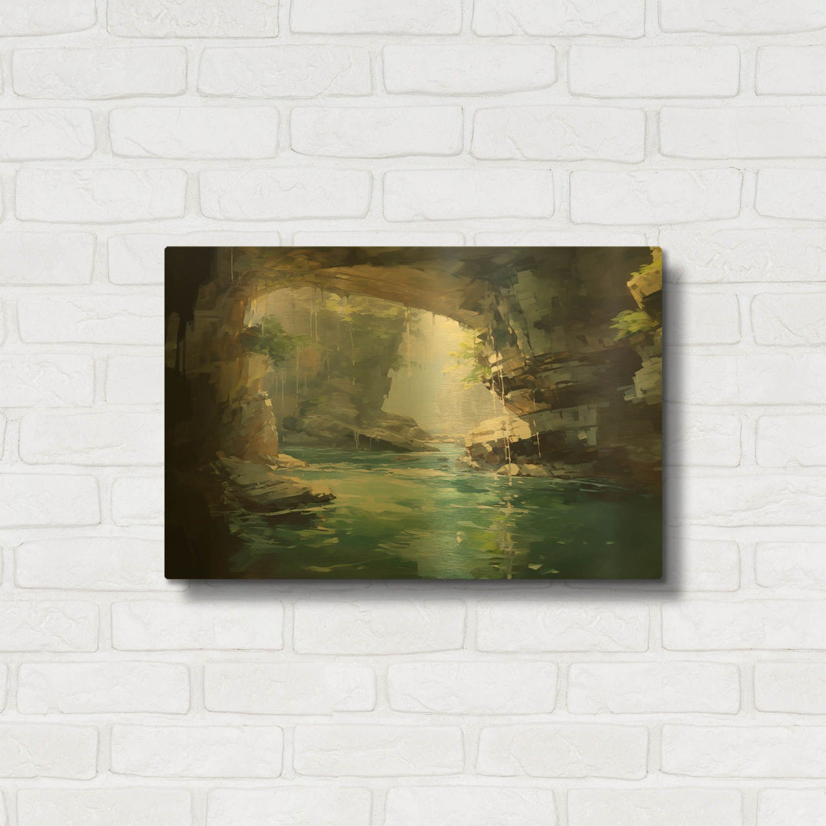 'Cove 1' By r3darch0n Gold Metal Wall Art