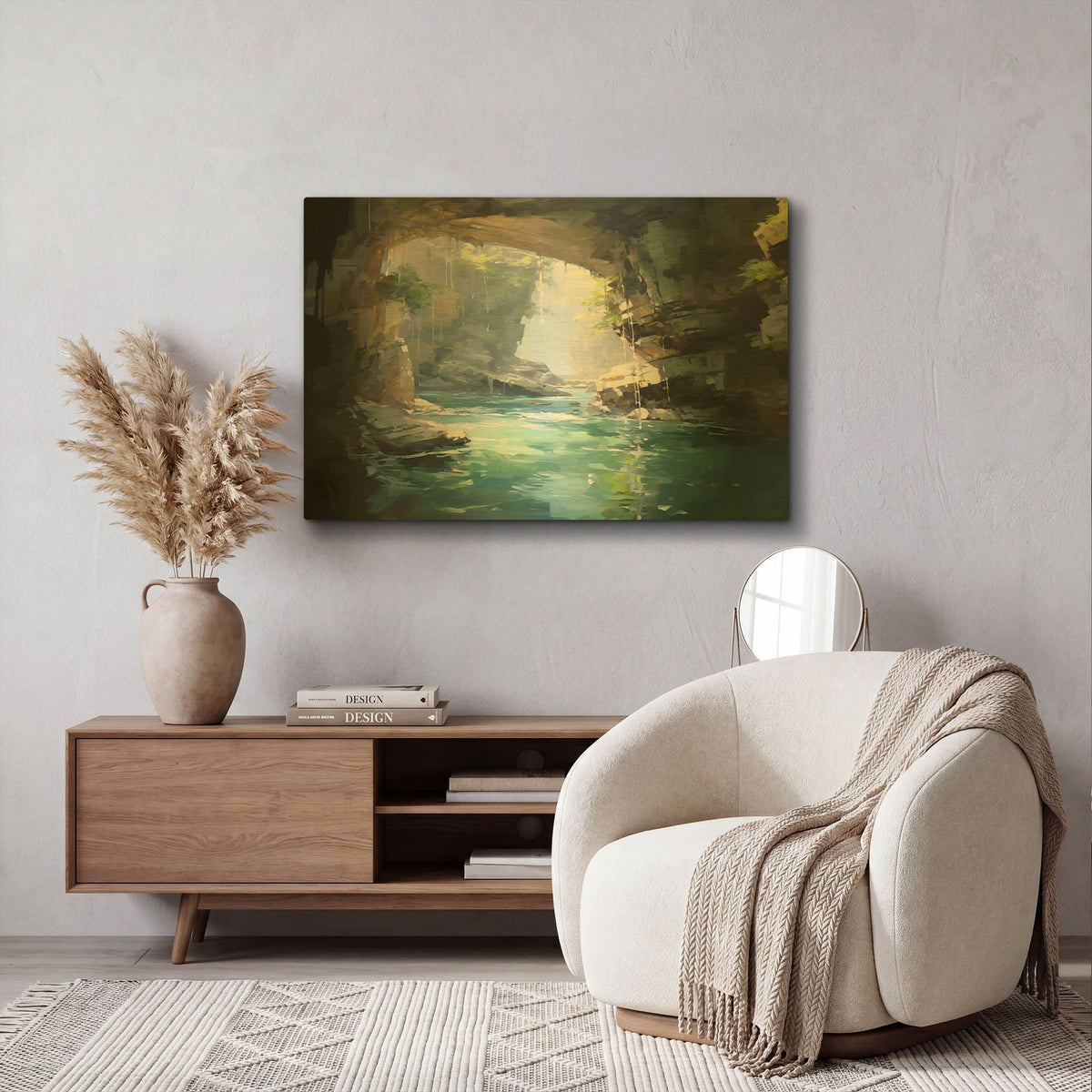 'Cove 1' By r3darch0n Gold Metal Wall Art