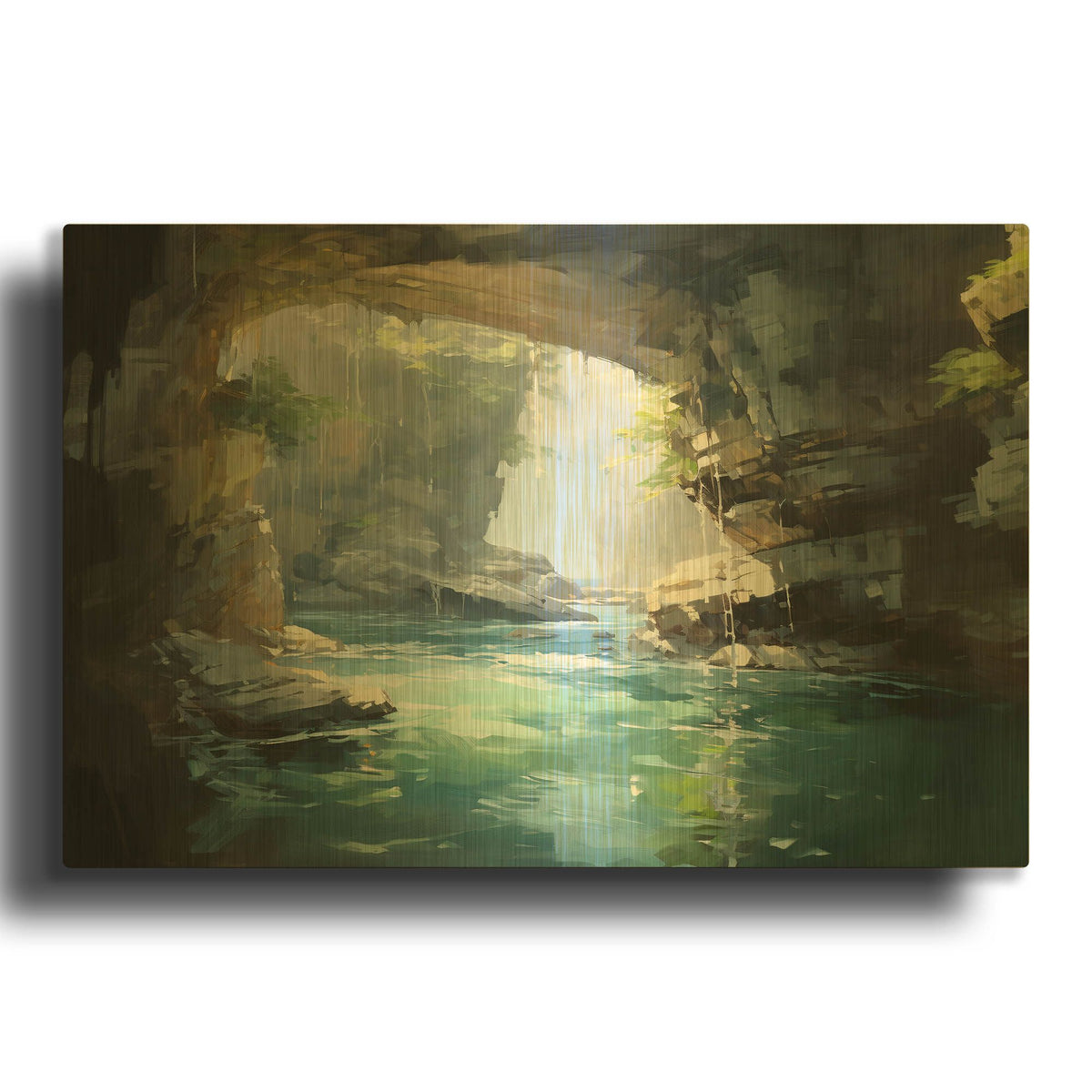 'Cove 1' By r3darch0n Gold Metal Wall Art