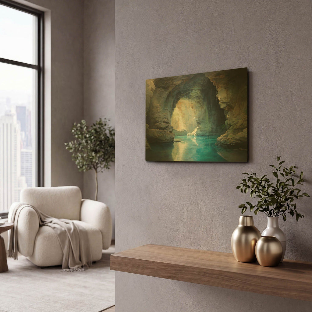 'Cove 2' By r3darch0n Gold Metal Wall Art