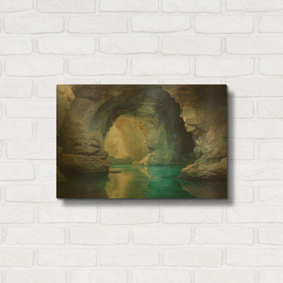 'Cove 2' By r3darch0n Gold Metal Wall Art