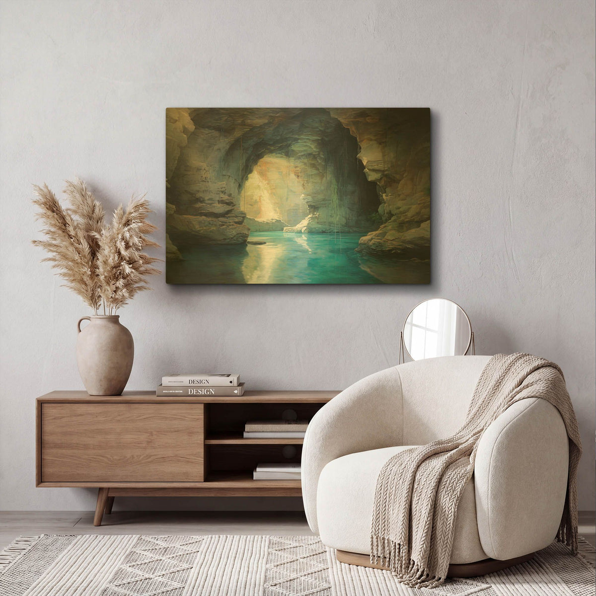 'Cove 2' By r3darch0n Gold Metal Wall Art