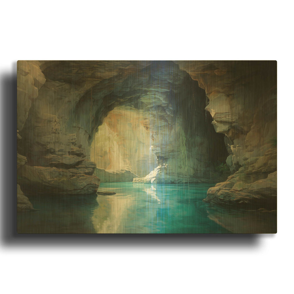 'Cove 2' By r3darch0n Gold Metal Wall Art