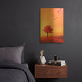 'Crimson Twilight' By r3darch0n Gold Metal Wall Art