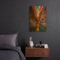 'Cut in the Cliffs' By r3darch0n Gold Metal Wall Art