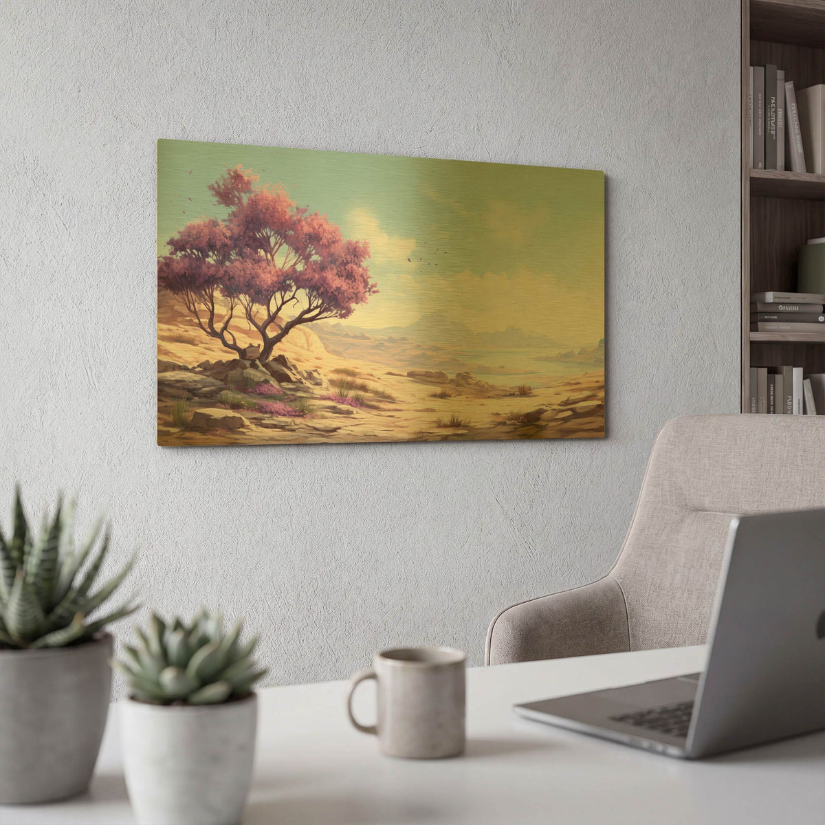 'Desert Flower' By r3darch0n Gold Metal Wall Art