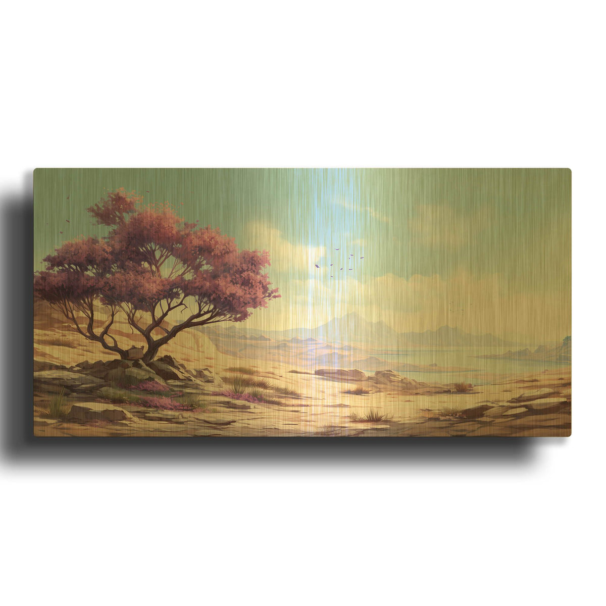 'Desert Flower' By r3darch0n Gold Metal Wall Art