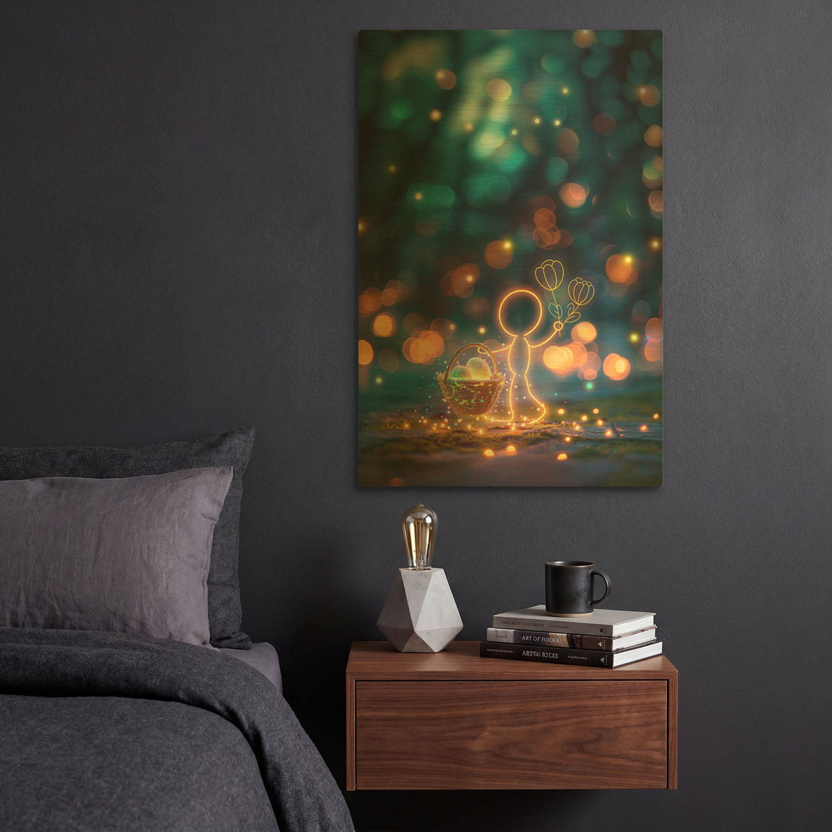 'Easter' By r3darch0n Gold Metal Wall Art