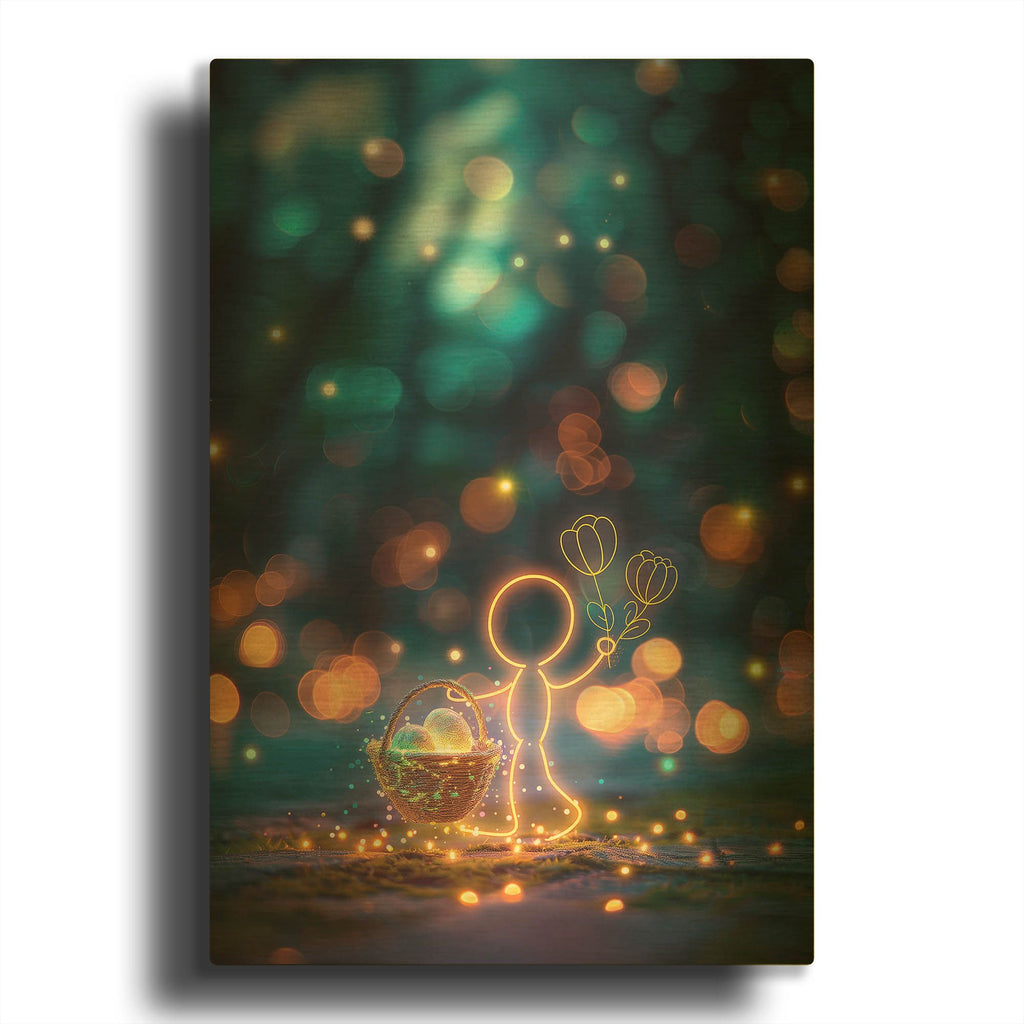'Easter' By r3darch0n Gold Metal Wall Art