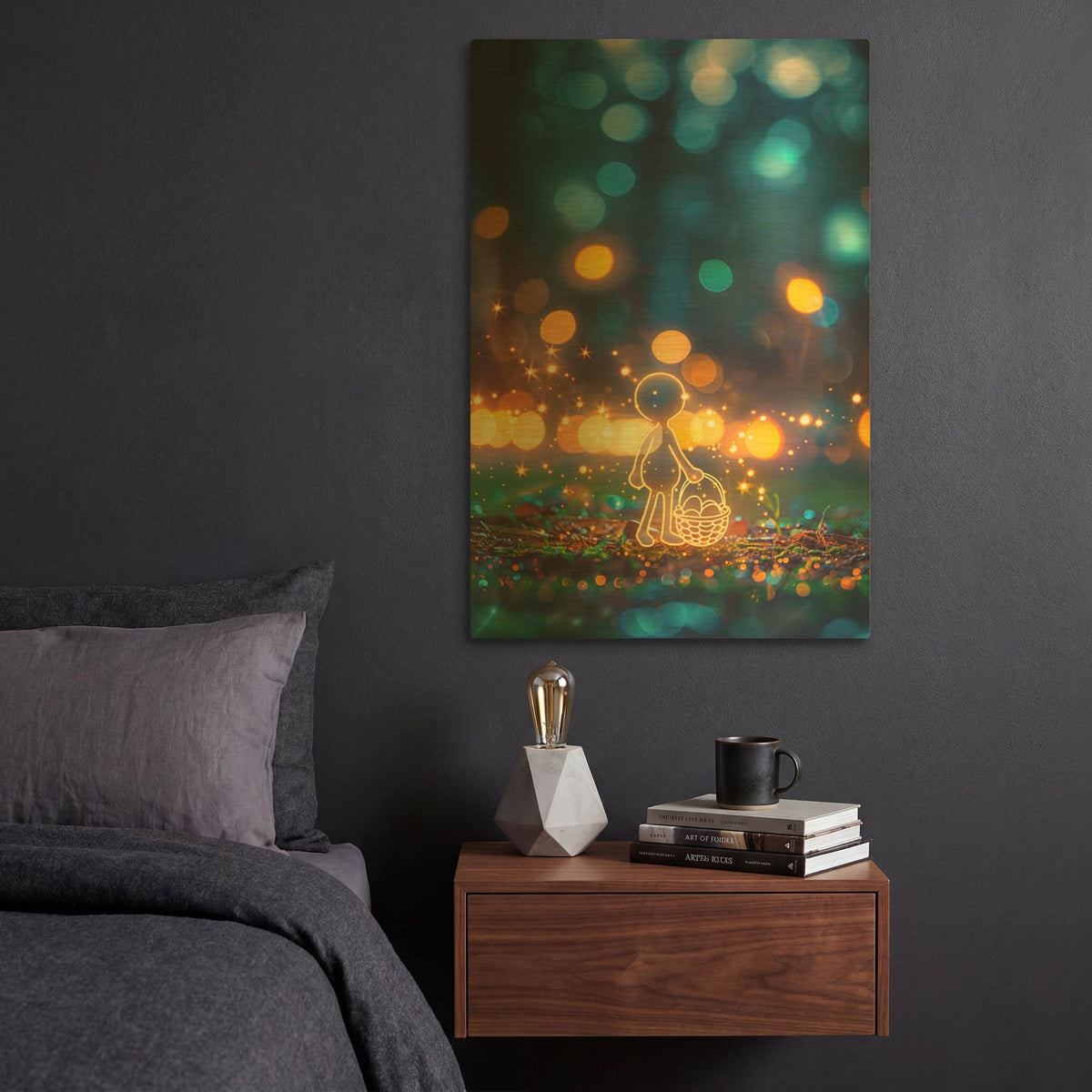 'Egg Hunt' By r3darch0n Gold Metal Wall Art