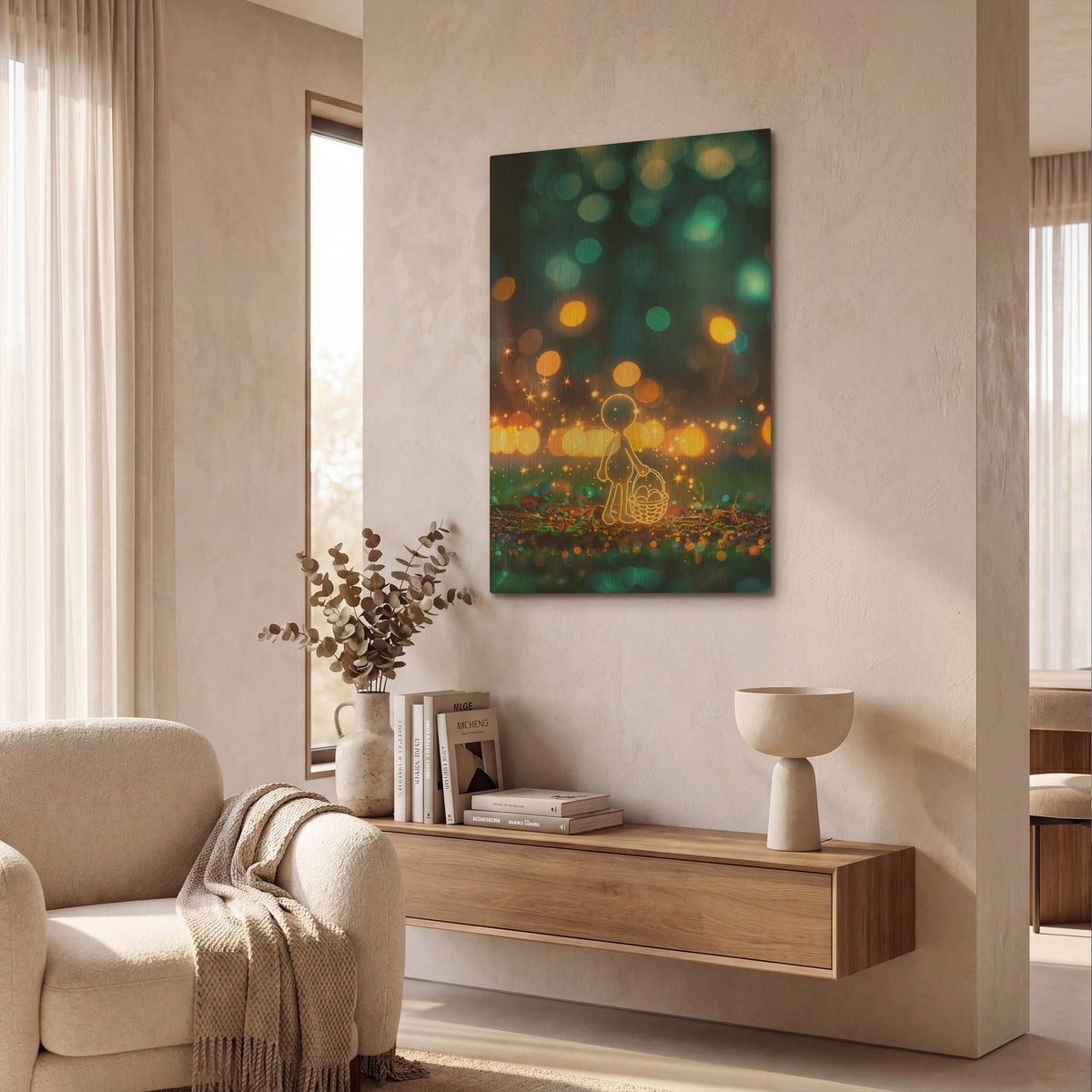 'Egg Hunt' By r3darch0n Gold Metal Wall Art