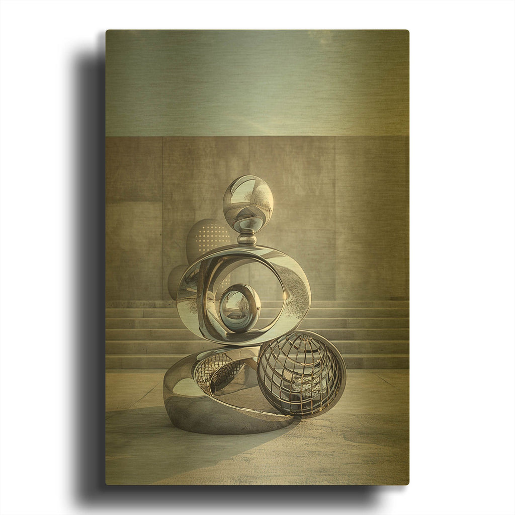 'Enlightenment' By r3darch0n Gold Metal Wall Art