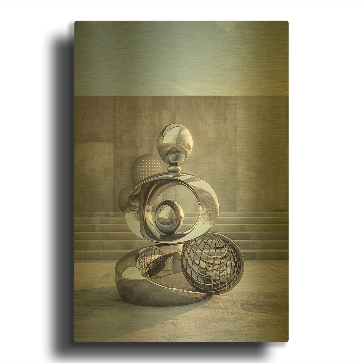 'Enlightenment' By r3darch0n Gold Metal Wall Art