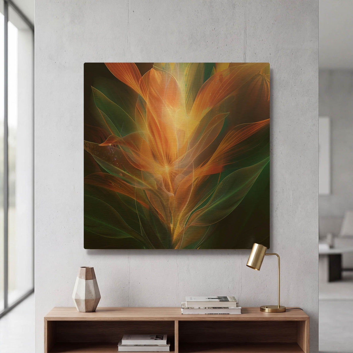 'Ephemeral Grace' By r3darch0n Gold Metal Wall Art