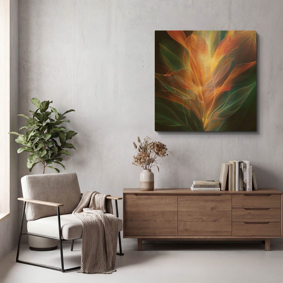 'Ephemeral Grace' By r3darch0n Gold Metal Wall Art