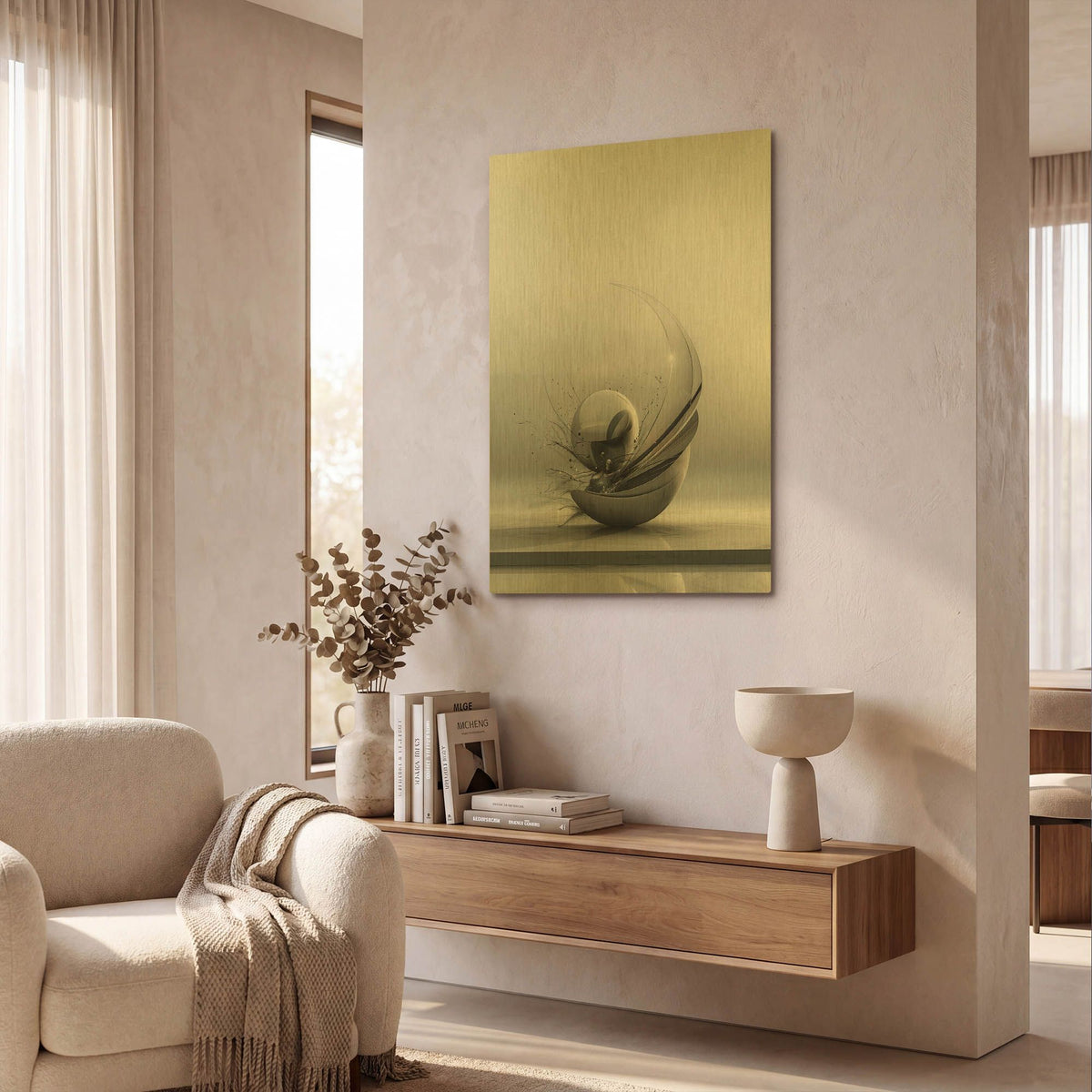 'Excellence' By r3darch0n Gold Metal Wall Art