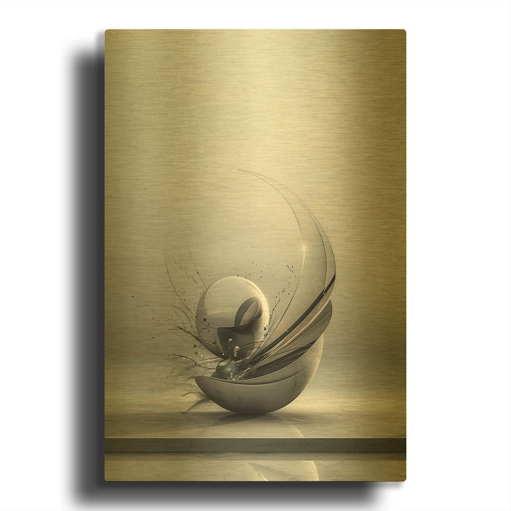 'Excellence' By r3darch0n Gold Metal Wall Art