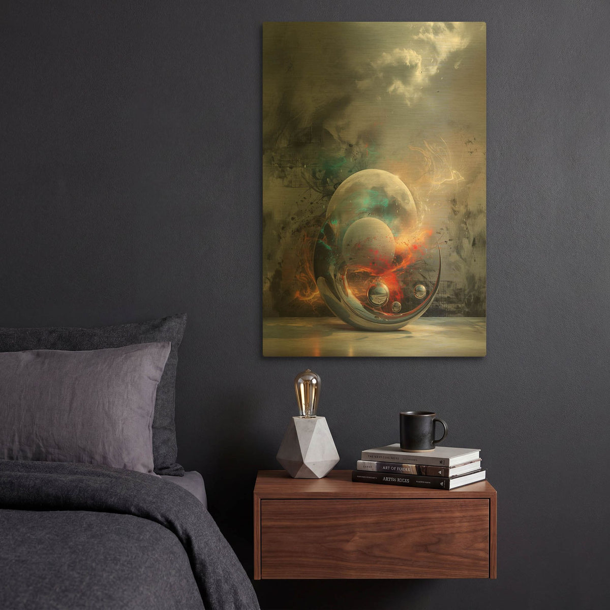 'Faith' By r3darch0n Gold Metal Wall Art