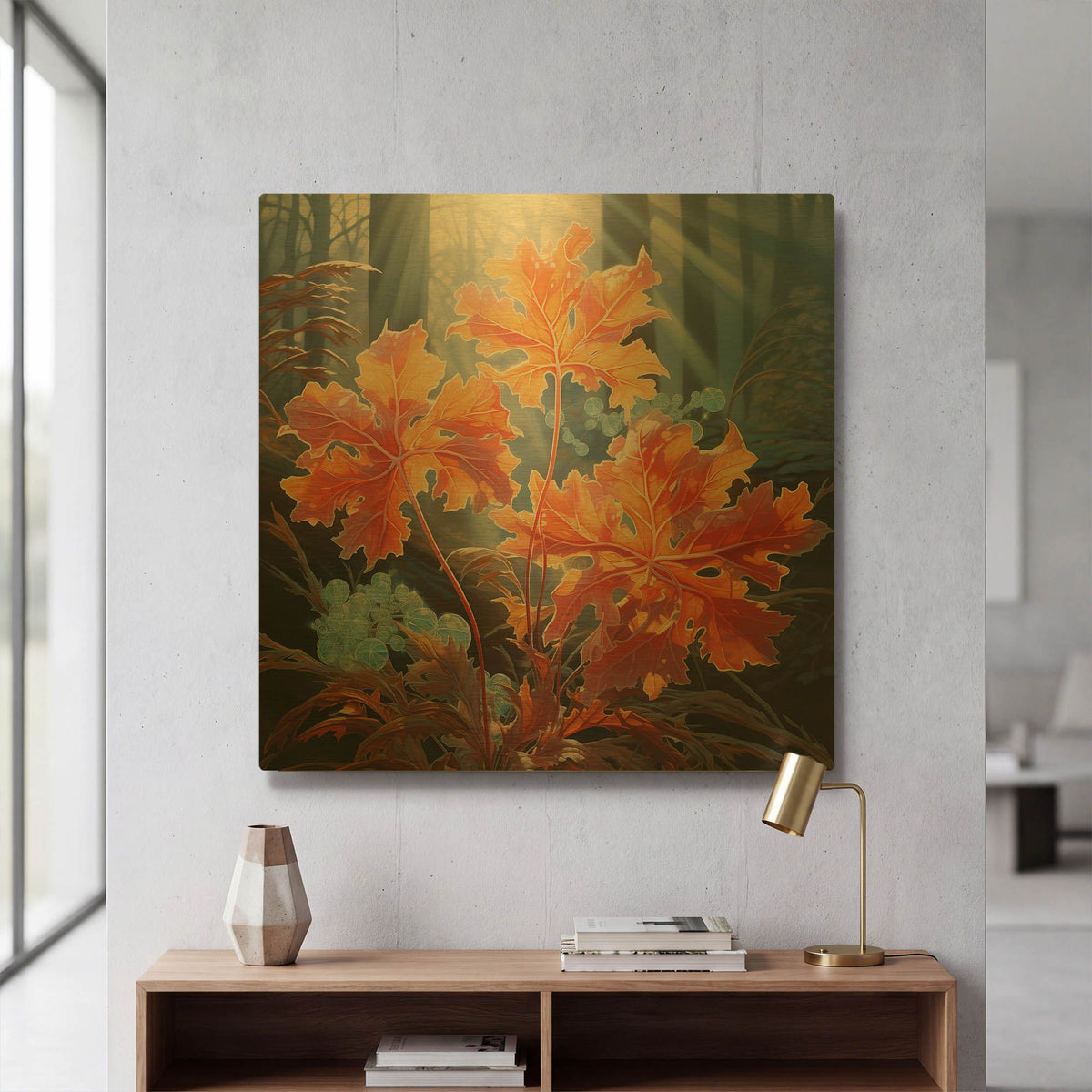 'First Frost' By r3darch0n Gold Metal Wall Art
