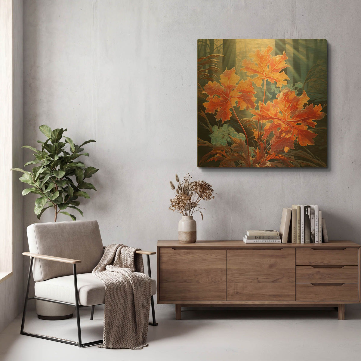'First Frost' By r3darch0n Gold Metal Wall Art