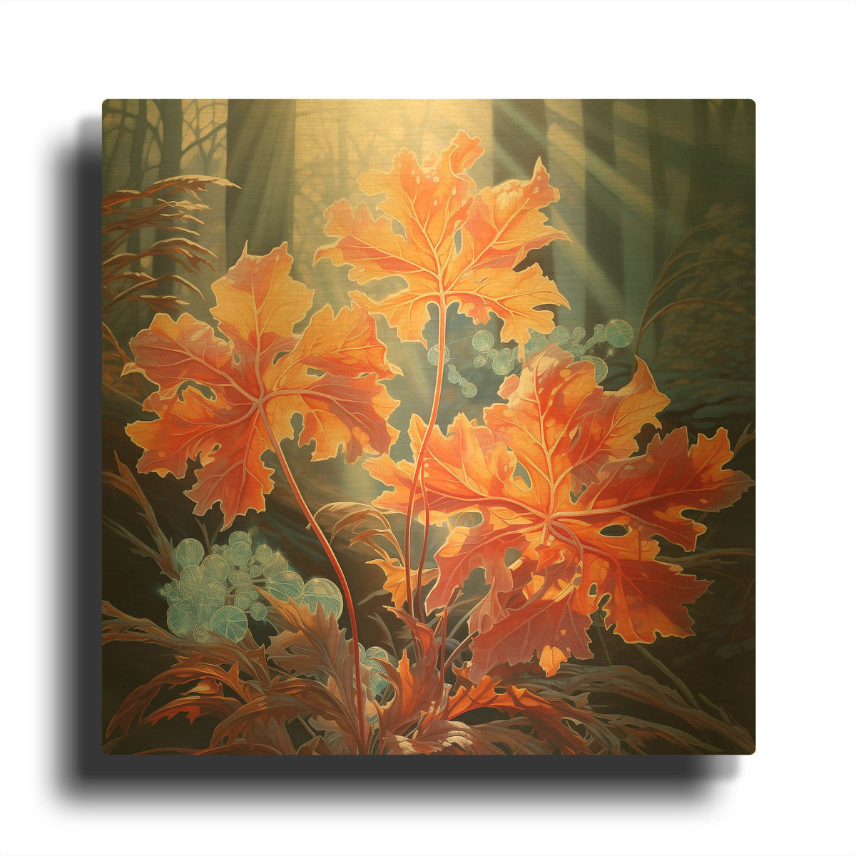 'First Frost' By r3darch0n Gold Metal Wall Art