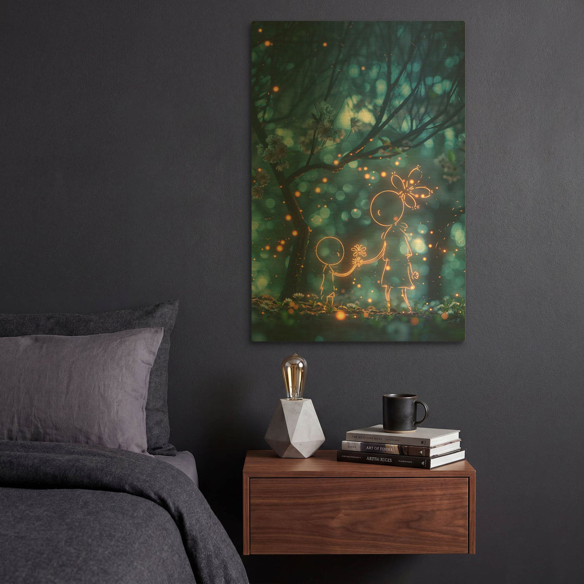'Flowers for Mom' By r3darch0n Gold Metal Wall Art
