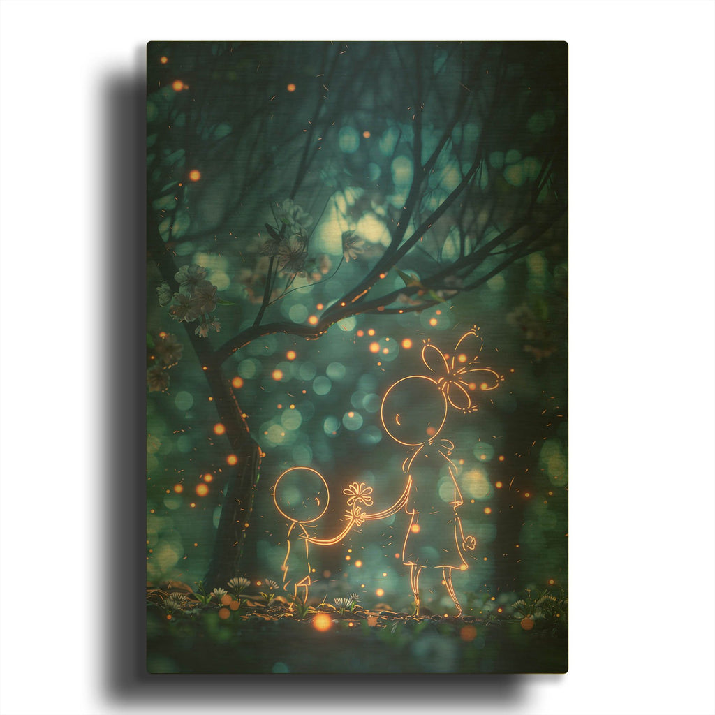 'Flowers for Mom' By r3darch0n Gold Metal Wall Art
