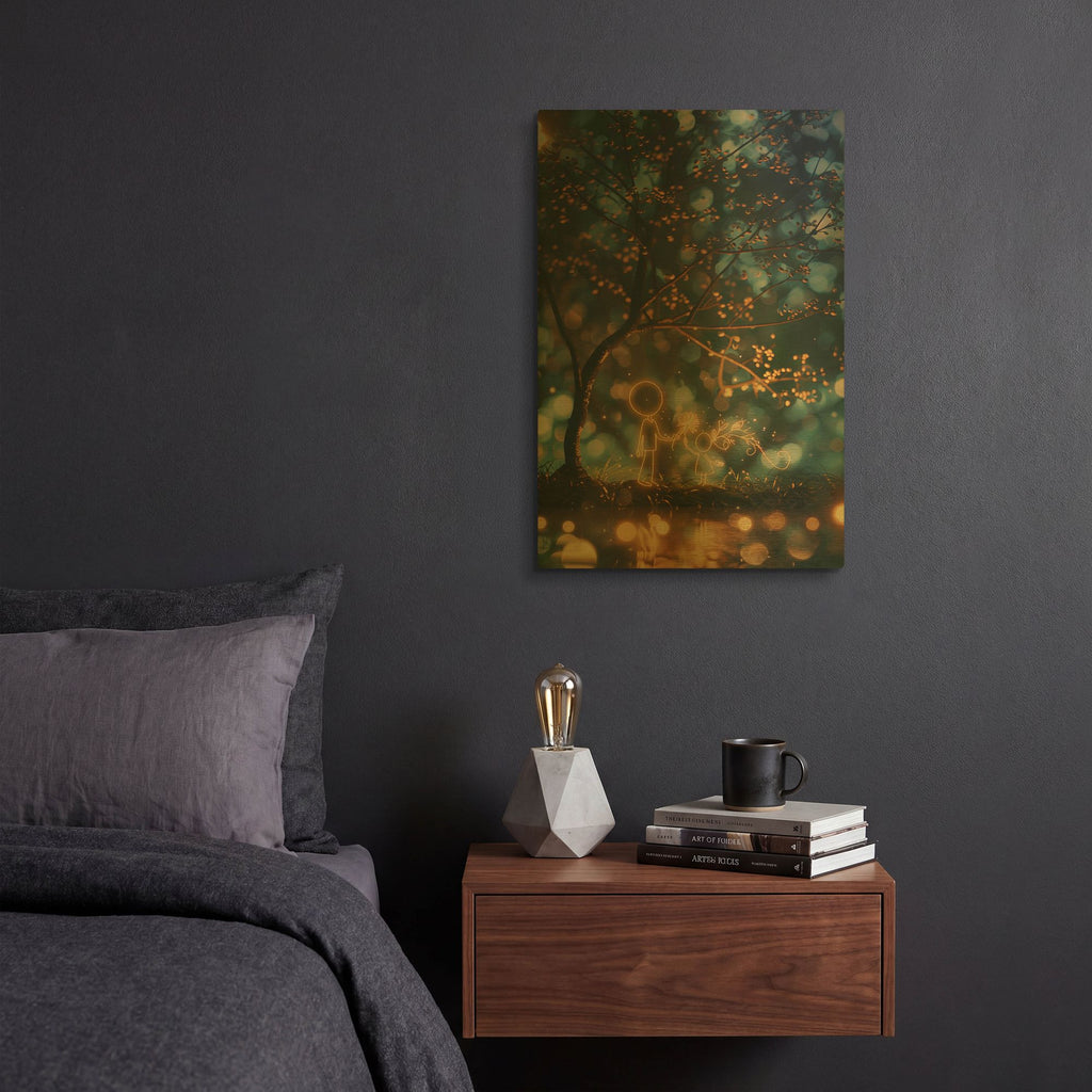 'Flowers for You' By r3darch0n Gold Metal Wall Art