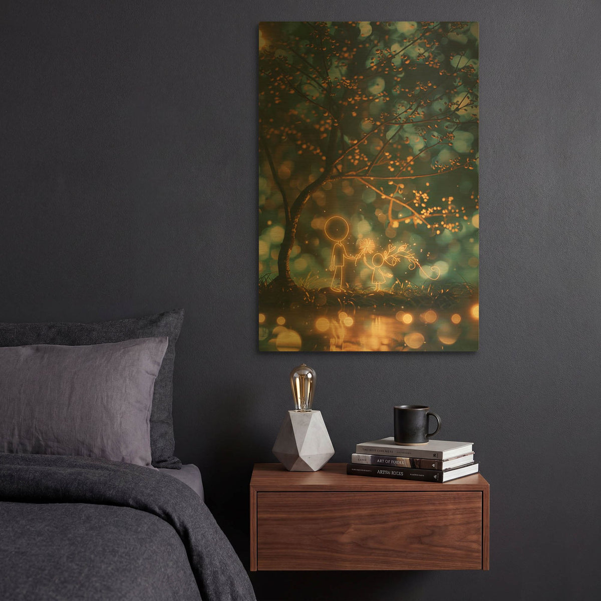 'Flowers for You' By r3darch0n Gold Metal Wall Art