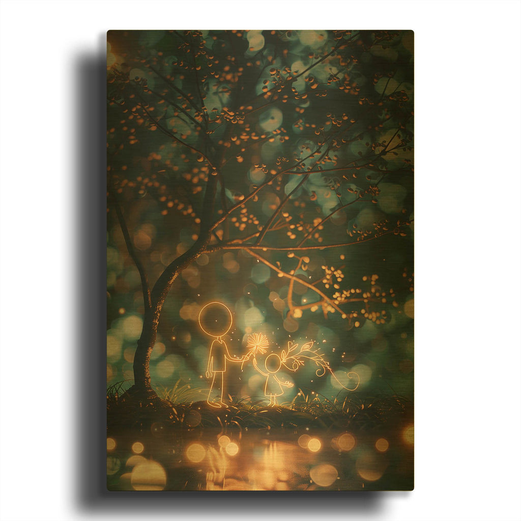 'Flowers for You' By r3darch0n Gold Metal Wall Art
