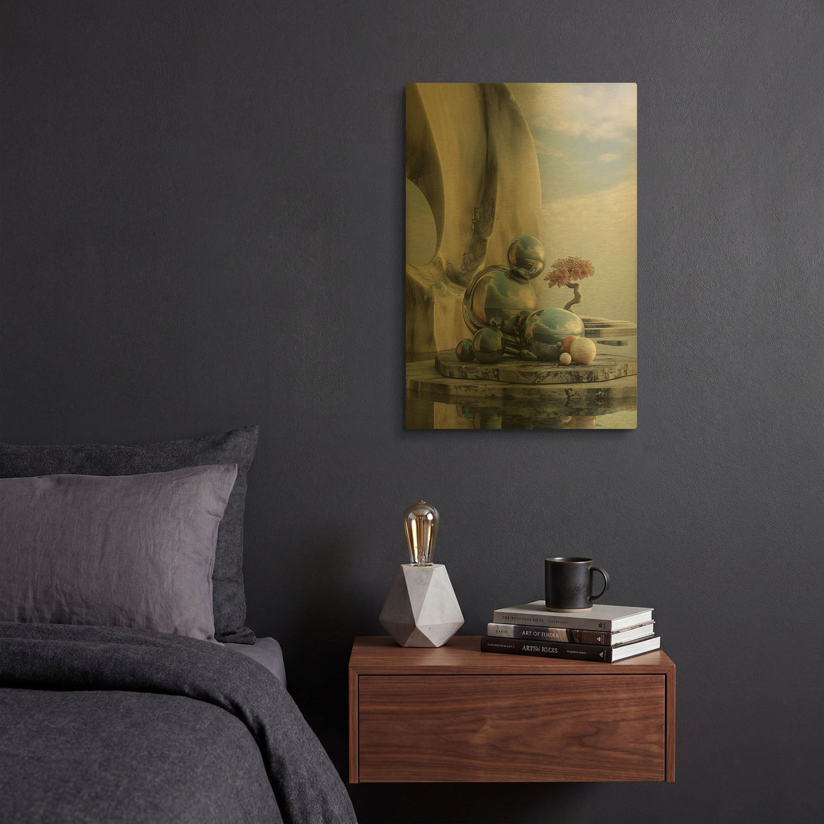 'Focus' By r3darch0n Gold Metal Wall Art