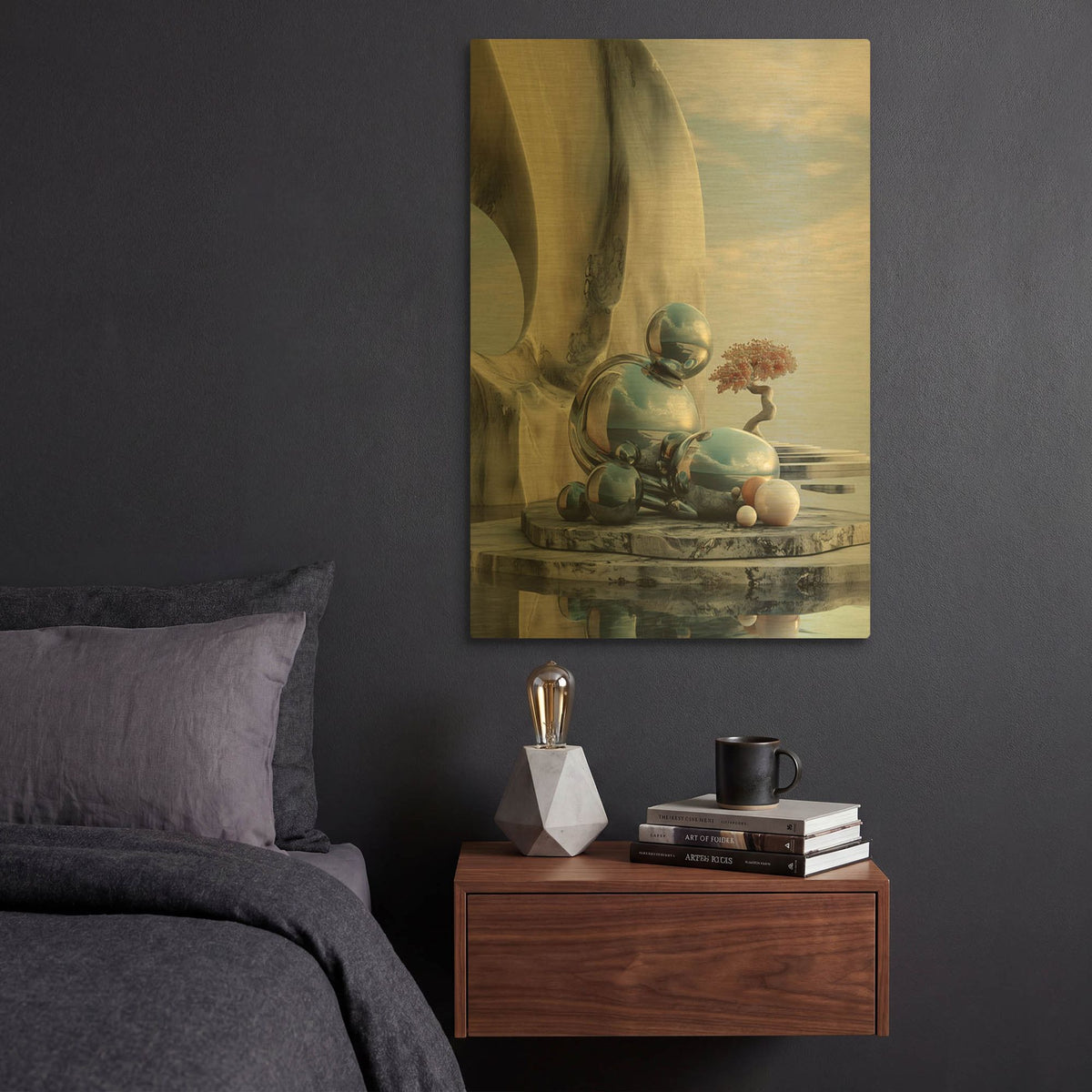 'Focus' By r3darch0n Gold Metal Wall Art