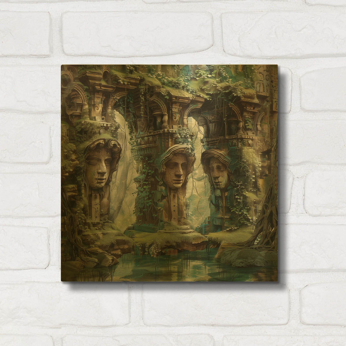 'Forgotten Legends Whisper' By r3darch0n Gold Metal Wall Art