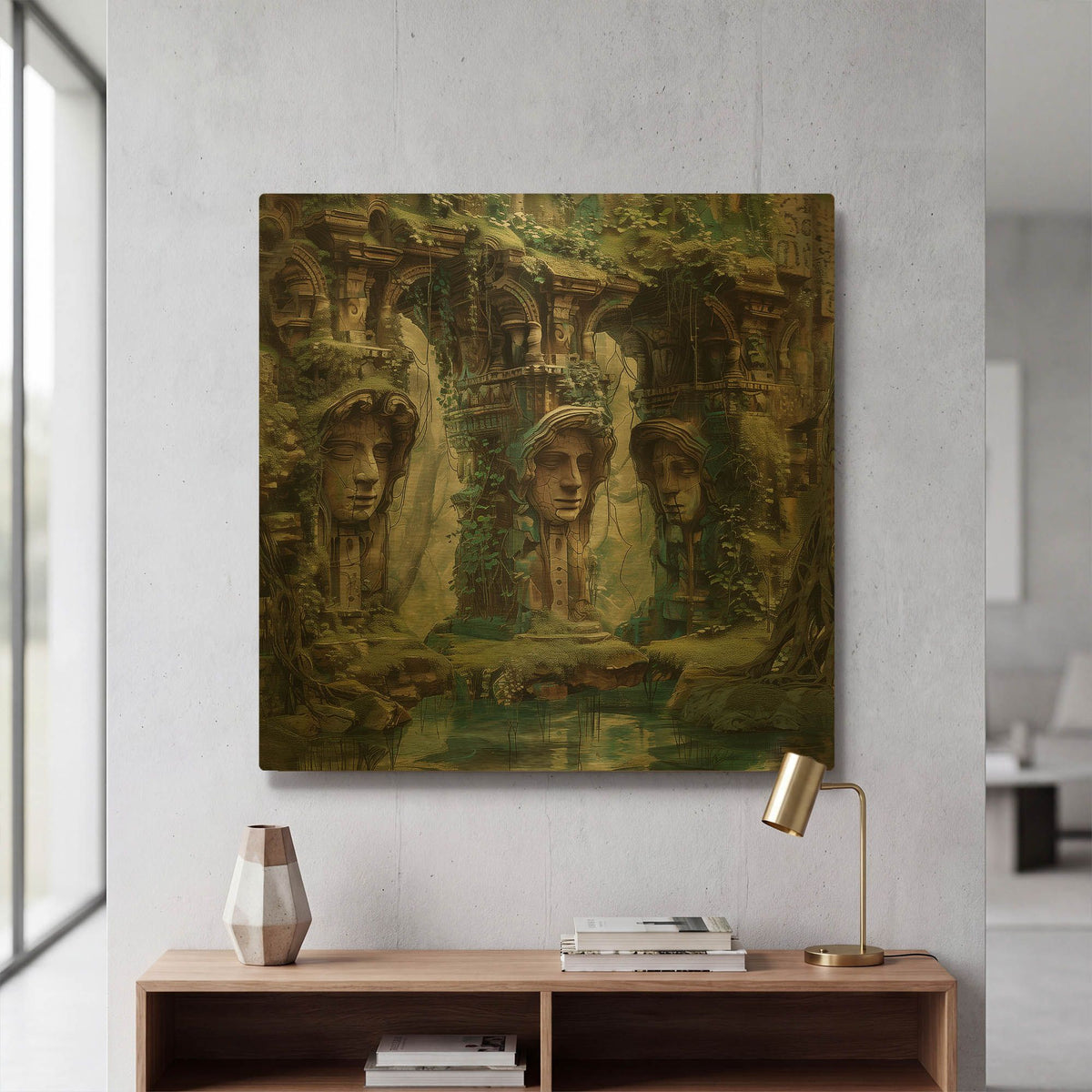 'Forgotten Legends Whisper' By r3darch0n Gold Metal Wall Art