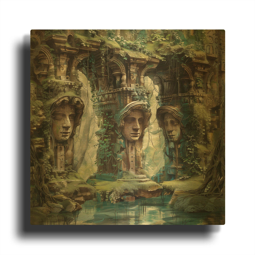 'Forgotten Legends Whisper' By r3darch0n Gold Metal Wall Art