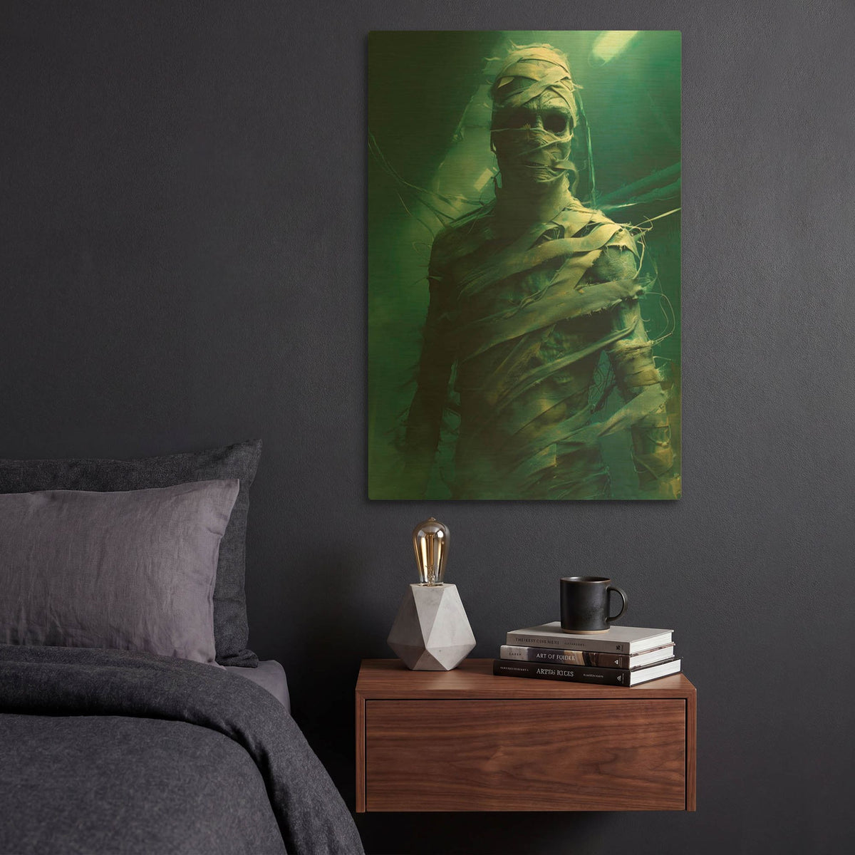 'Forsaken Guardian' By r3darch0n Gold Metal Wall Art