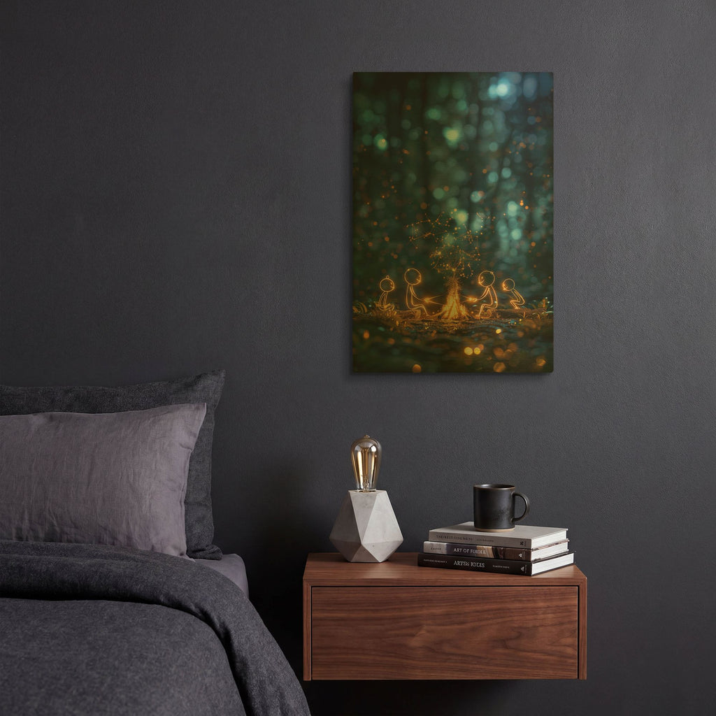 'Friends' By r3darch0n Gold Metal Wall Art
