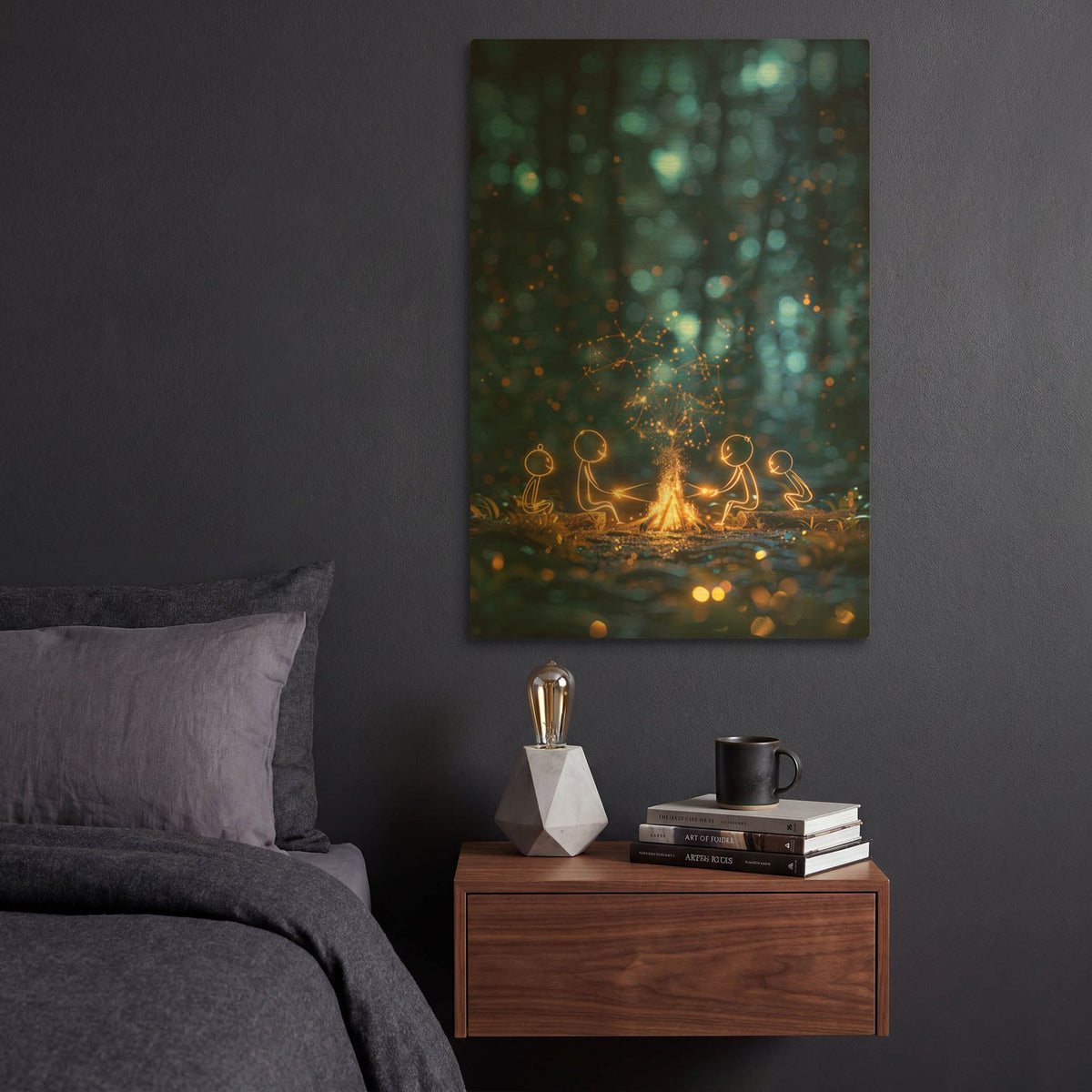 'Friends' By r3darch0n Gold Metal Wall Art