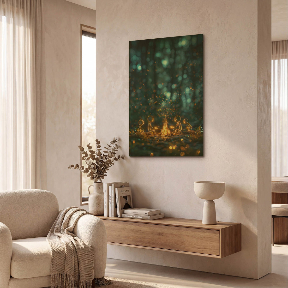 'Friends' By r3darch0n Gold Metal Wall Art