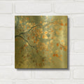 'Frost Kisses Golden Leaves' By r3darch0n Gold Metal Wall Art