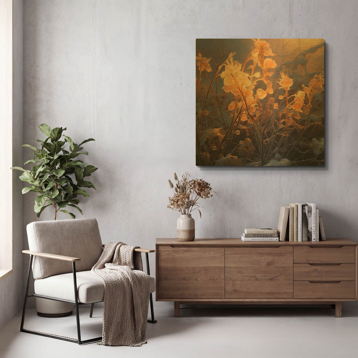 'Golden Dawn' By r3darch0n Gold Metal Wall Art