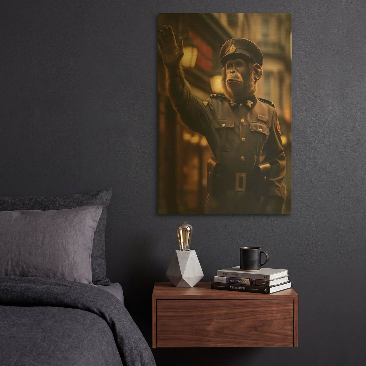 'Guardian of the Grid' By r3darch0n Gold Metal Wall Art