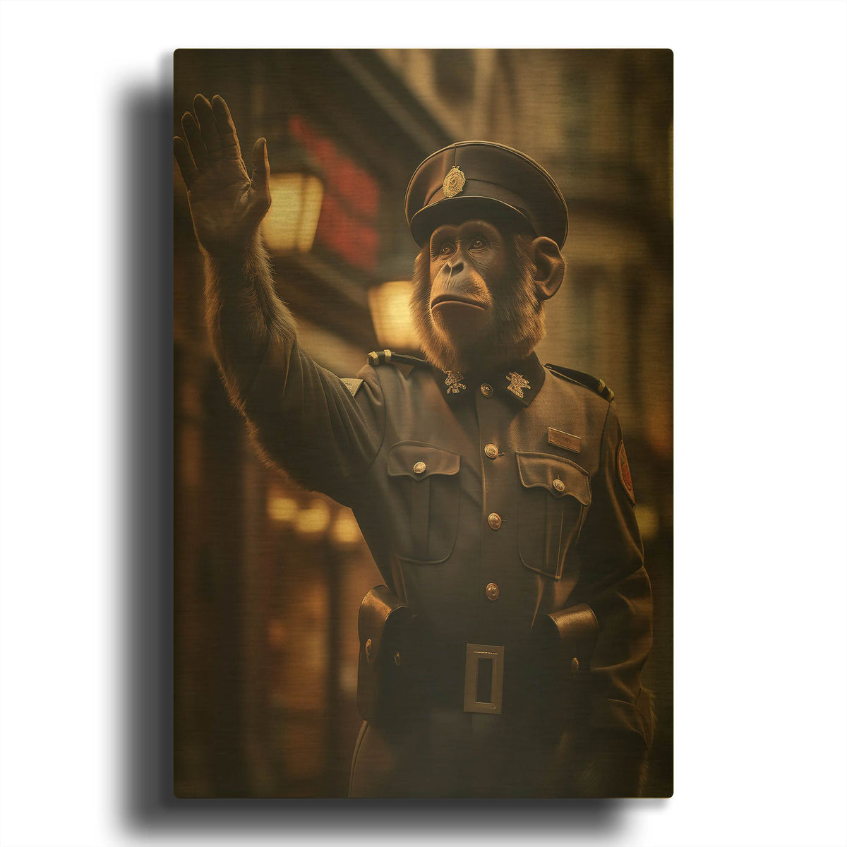 'Guardian of the Grid' By r3darch0n Gold Metal Wall Art