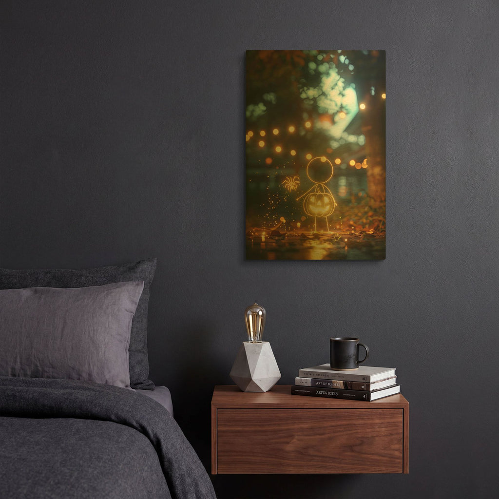 'Halloween' By r3darch0n Gold Metal Wall Art